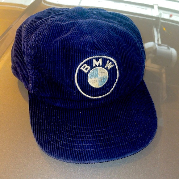 BMW | Accessories | Rare Corduroy Navy Blue Vintage Bmw Trucker Hat ...